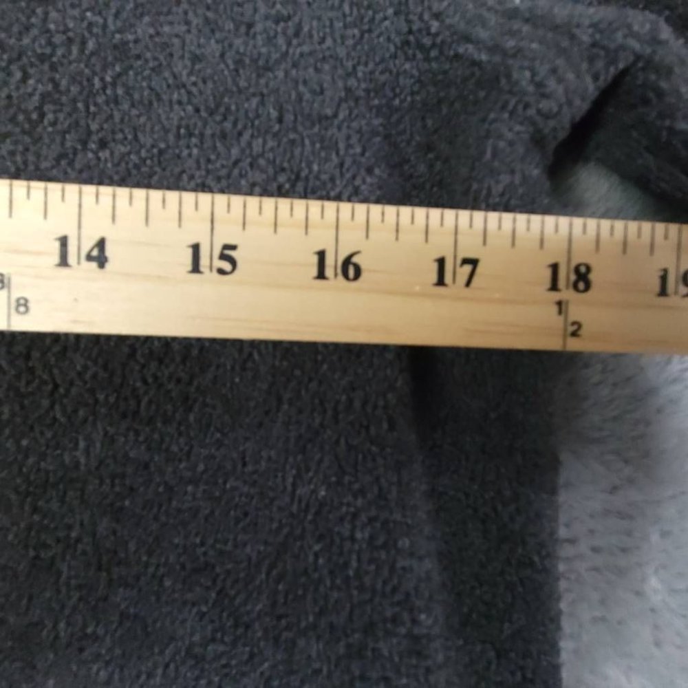 J Crew Womens Jacket Pullover Gray Fleece 1/4 Zip Wool Rib‎ Knit Neck Petites PS - Picture 3 of 6